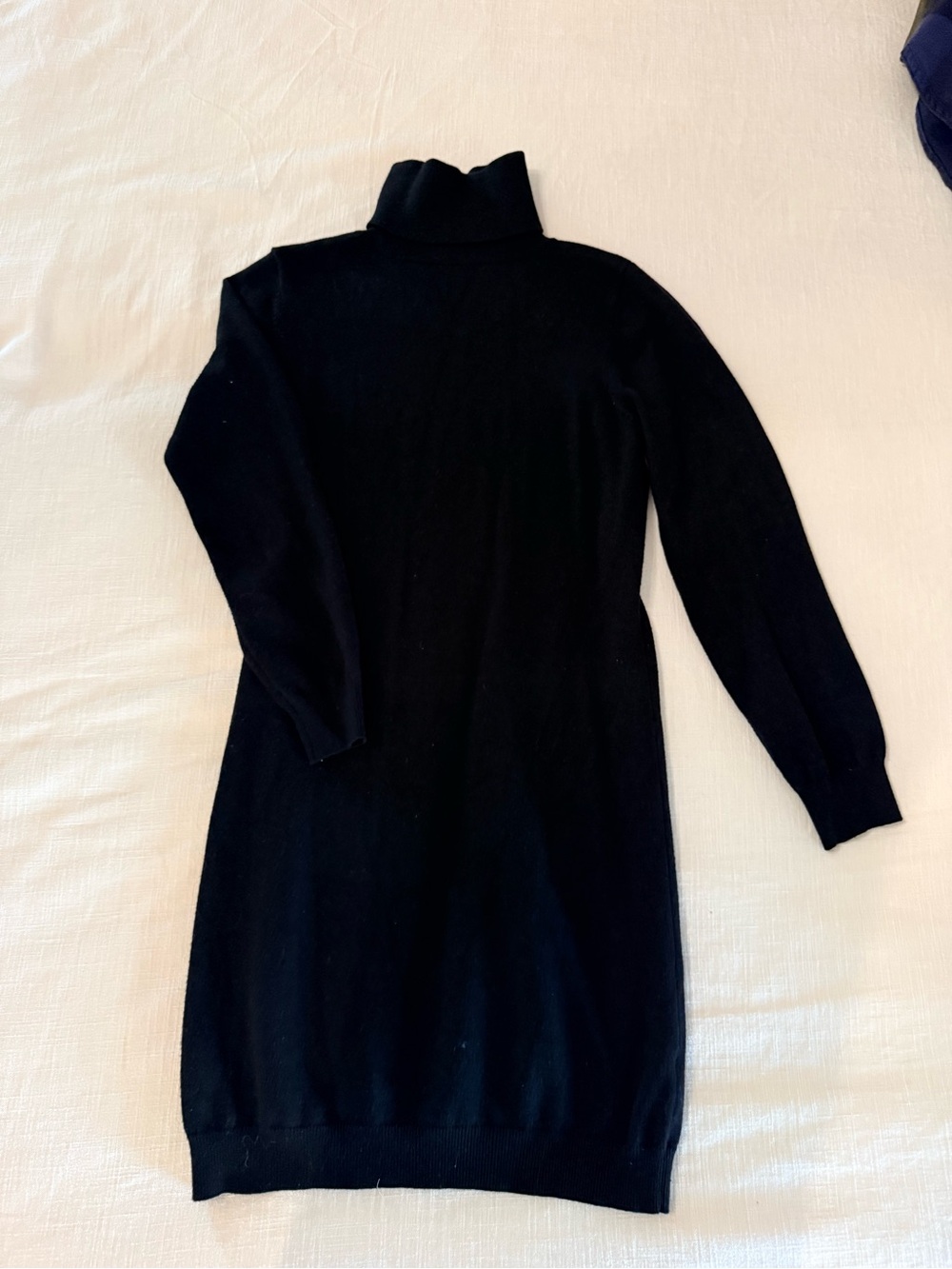 She + Sky Black Knit Turtleneck Dress